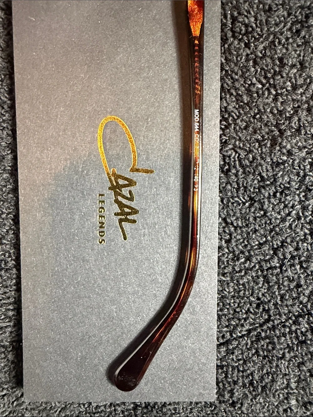Cazal Round Gold Frame with Tortoise Accents and Brown Lenses